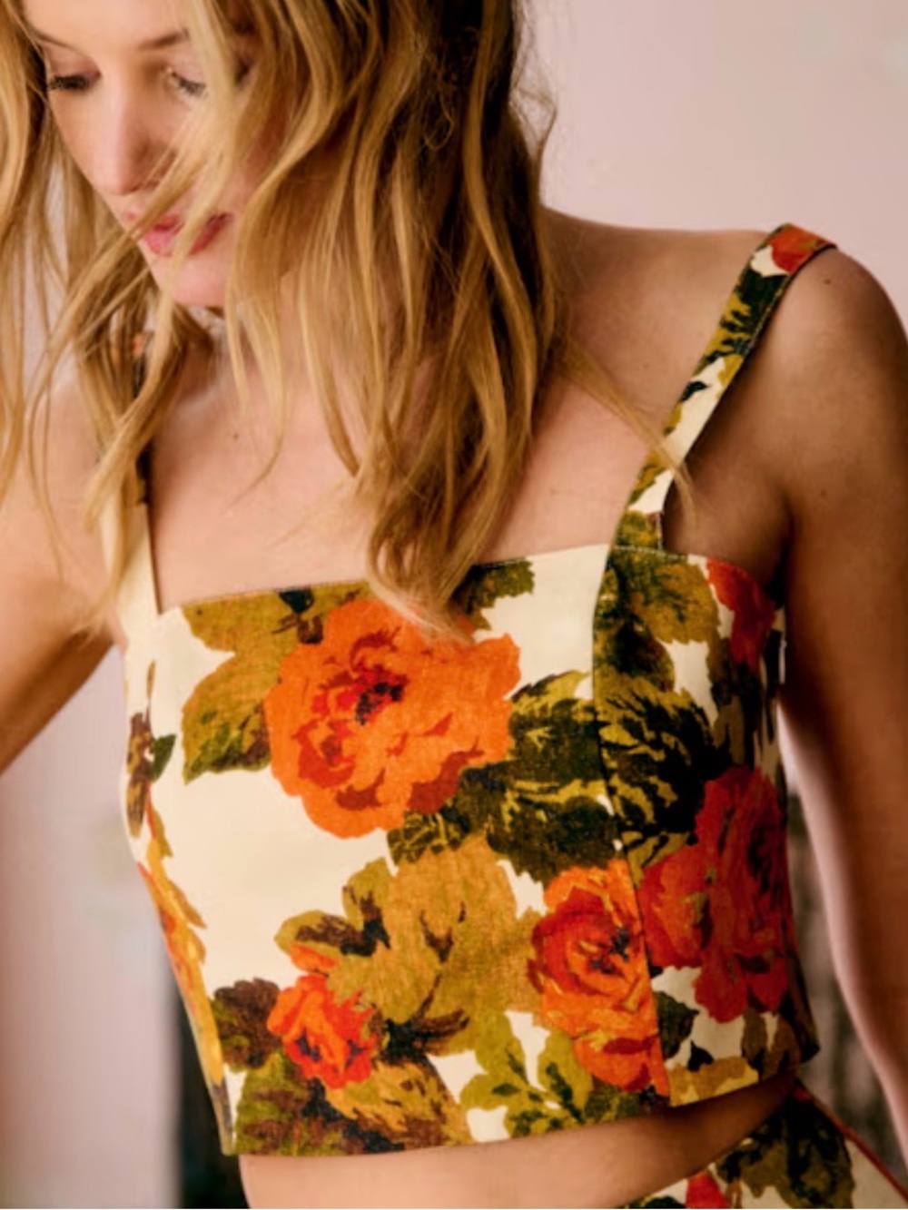 EUC LIKE NEW Sezane Ava Top Taormina Floral Print Linen/Viscose Blend
